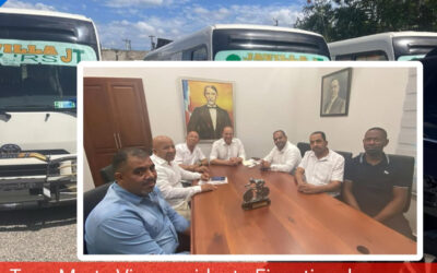 Tony Marte Vicepresidente ejecutivo de CONATRA coordina estrategias con la alcaldía De Santiago.